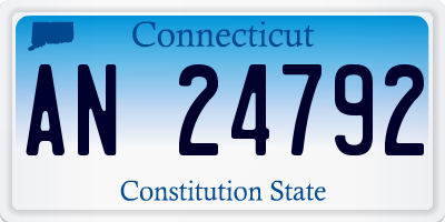 CT license plate AN24792