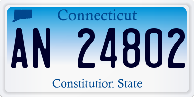 CT license plate AN24802