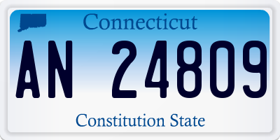 CT license plate AN24809
