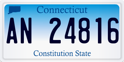CT license plate AN24816
