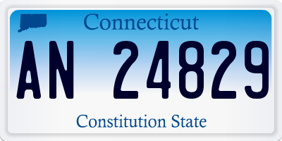 CT license plate AN24829