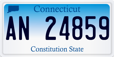 CT license plate AN24859
