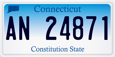 CT license plate AN24871