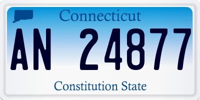 CT license plate AN24877