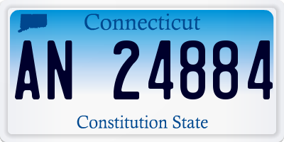 CT license plate AN24884