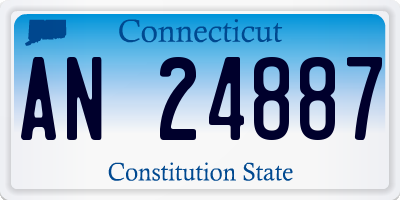 CT license plate AN24887