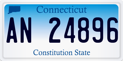 CT license plate AN24896