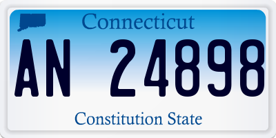 CT license plate AN24898