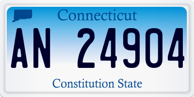 CT license plate AN24904