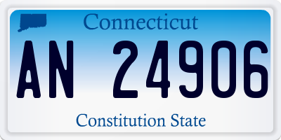 CT license plate AN24906