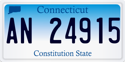 CT license plate AN24915