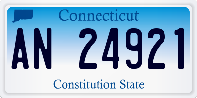 CT license plate AN24921