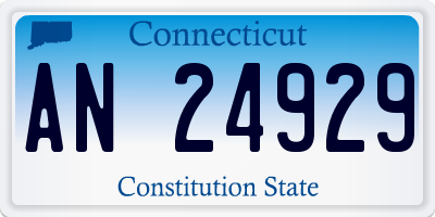 CT license plate AN24929