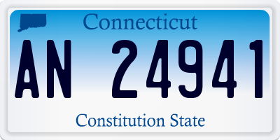 CT license plate AN24941