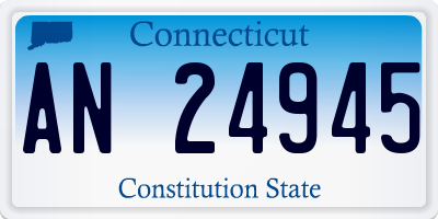 CT license plate AN24945