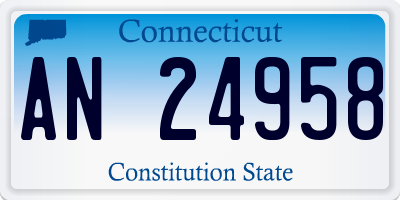 CT license plate AN24958