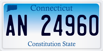 CT license plate AN24960