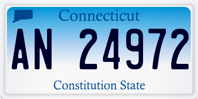 CT license plate AN24972