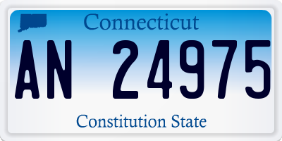 CT license plate AN24975