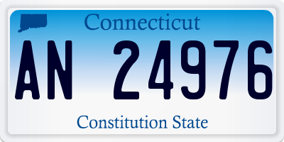 CT license plate AN24976