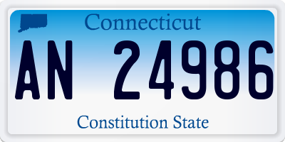 CT license plate AN24986
