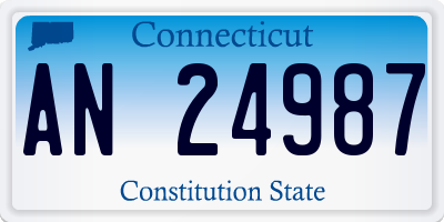 CT license plate AN24987