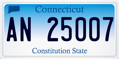 CT license plate AN25007