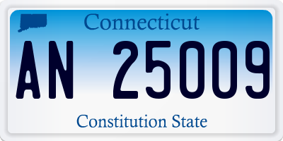 CT license plate AN25009