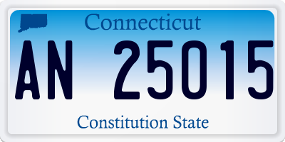 CT license plate AN25015
