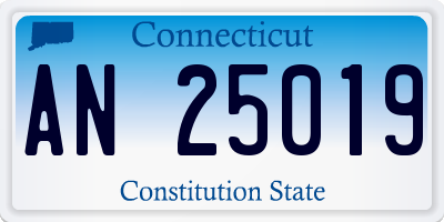 CT license plate AN25019