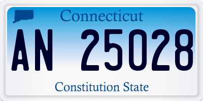 CT license plate AN25028