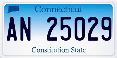 CT license plate AN25029