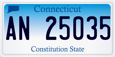 CT license plate AN25035