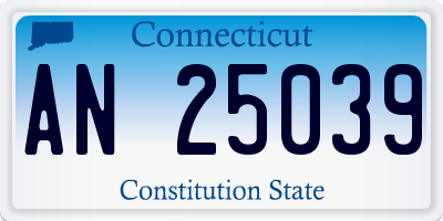 CT license plate AN25039