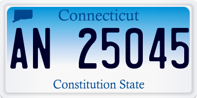 CT license plate AN25045