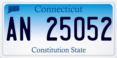 CT license plate AN25052