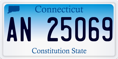 CT license plate AN25069