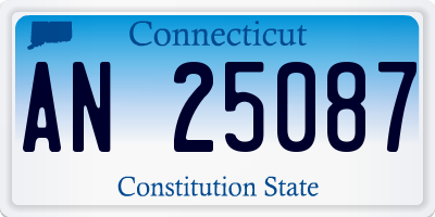 CT license plate AN25087