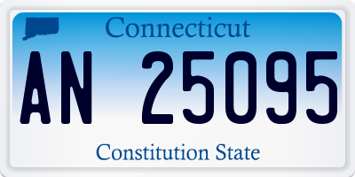 CT license plate AN25095