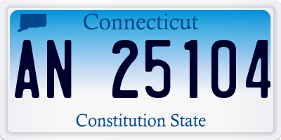 CT license plate AN25104
