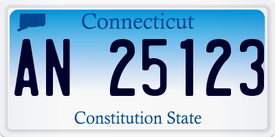 CT license plate AN25123