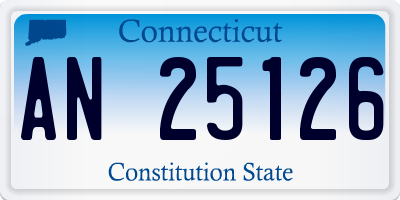 CT license plate AN25126