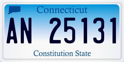 CT license plate AN25131