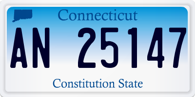 CT license plate AN25147