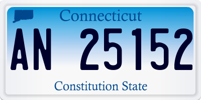 CT license plate AN25152
