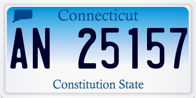CT license plate AN25157