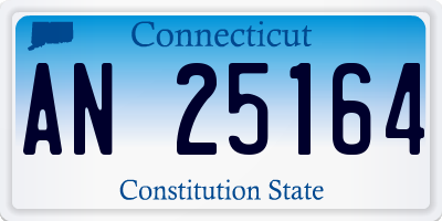CT license plate AN25164