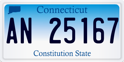CT license plate AN25167