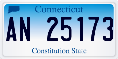 CT license plate AN25173