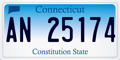 CT license plate AN25174